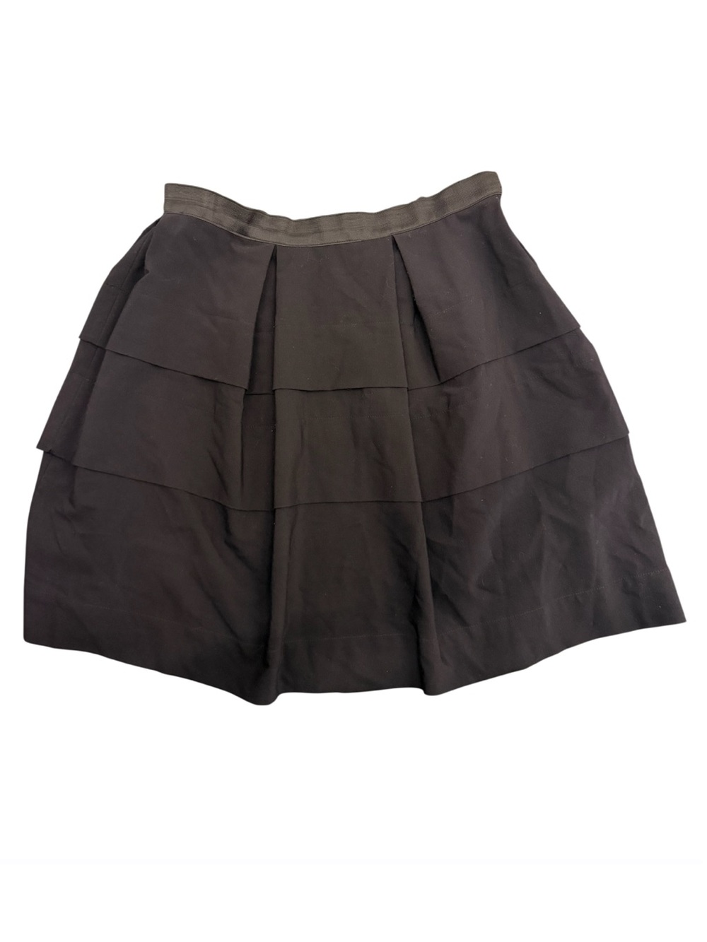 Aqua Black Tiered Skater Skirt